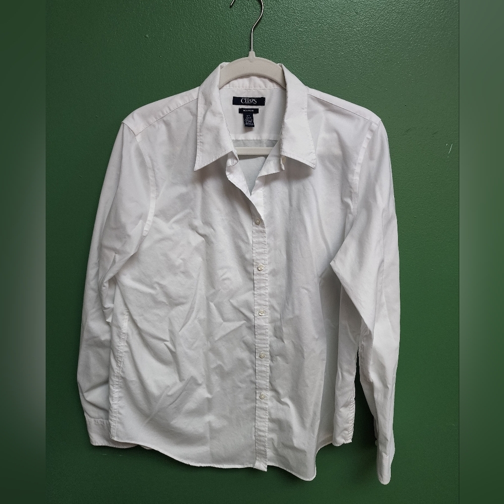 chaps size large classic white button up
